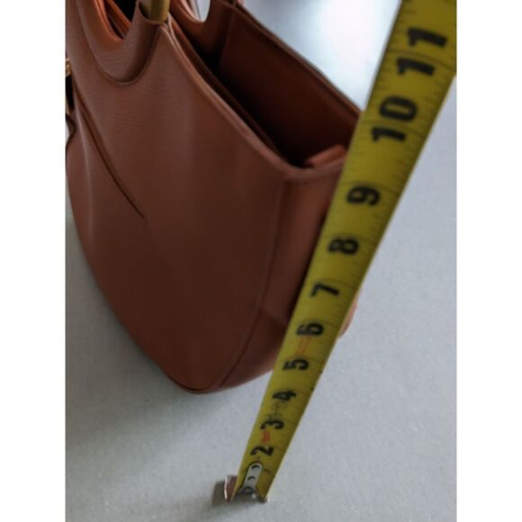 Accordion Fan Semi Circle Hand Bag Crossbody Vegan Leather Purse - Picture 8 of 8